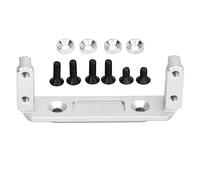 Aluminum Alloy RC Car Servo Mount, 1/10 RC Servo Mount for Capra UTB10 Crawler, Precision Engraved Black with Gold Edge, Durable Replacement for VP SCX10 III Bridge (Plata)