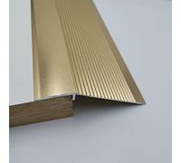 Aluminum Alloy Reducer Threshold,Transition Strip Big Height Difference Transition Strips, Scratch-Resistant Edging Trim Strip, Gold Silver Edge Reducer for Safety(Gold)