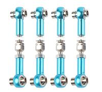 Aluminum Alloy Steering Linkage Rods | 4Pcs Upgrade Parts for HSP 94122/94123 1/10 RC Car | M3 Spherical Stud for Easy Installation & Improved Performance (Blue)