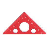 Aluminum Alloy Triangular Ruler | Sturdy Thick Design for Woodworking & DIY | Metric & Imperial Height Gauge/Machine Setup/Carpentry Tool | 95mm Ruler with Clear Scale