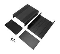 Aluminum Amplifier PCB Instrument Box | DIY Electronic Project Enclosure for Heat Dissipation/Data Transmission Shielding | 82.2x145x200mm Alloy Case with Matte Black Finish