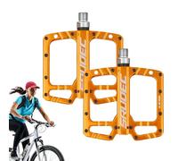 Aluminum Bike Pedals - 3 Bearing Professional Flat Pedal, Anti-Skid Wide, Lightweight Structure | Sealed for Mountain Road Bicycle Outdoor Cycling Enthusiasts