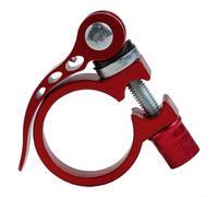 Aluminum Bike Seatpost Clamp 31.8mm Quick Release | 6061 aluminum alloy, quick release lever, fits 27.2-28.6mm posts, secure locking, easy height adjustment(red)