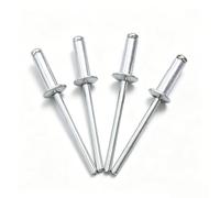 Aluminum Blind Rivets with Steel Mandrel, 100 PCS 4.8mm Flat Dome Head Pop Rivets for Electronics Cases, Car Interiors, Furniture, Picture Frames(4.8x35mm)