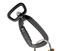 Aluminum Carabiner Hook - 8cm Outdoor Clip | 8cm Lightweight Alloy Fastener with Quick Release Spring Gate Metal Body with Anti Rust Finish Utility Accessory for Travel Pack Equipment