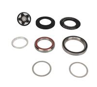 Aluminum CNC Bicycle Headset Kit with Star Nut, Bike Headset Combo for 41.8-52mm Tapered Headtube, Sealed Waterproof Headset for 28.6mm Straight Fork or 1.5inch Taper Fork