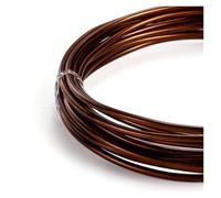 Aluminum Craft Wire Alambre De Aluminio Redondo Pintado, Multicolor, 0,6-3, Mm X 2-10 Metros, for Fabricación Joyas DIY(Coffee,1.5mm x 5Meters)