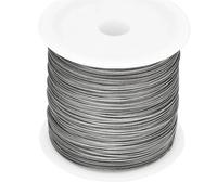 Aluminum Craft Wire Alambre for Encordar Cuentas De Acero Inoxidable 7 Hebras, 328 Pies/100 M, Multicolor, 0,30-0,45 Mm(Silver,0.30mm)