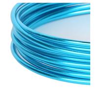 Aluminum Craft Wire Tamaños Múltiples Multicolores Del Cordón Alambre De Aluminio Que Rebordean for La Fabricación Joyería DIY(Turquoise,1.5mm 5meter)