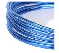 Aluminum Craft Wire Tamaños Múltiples Multicolores Del Cordón Alambre De Aluminio Que Rebordean for La Fabricación Joyería DIY(Blu,2mm 5meter)