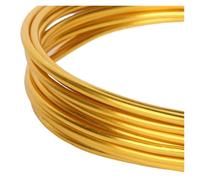 Aluminum Craft Wire Tamaños Múltiples Multicolores Del Cordón Alambre De Aluminio Que Rebordean for La Fabricación Joyería DIY(Gold,1mm 10meter)