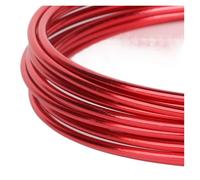 Aluminum Craft Wire Tamaños Múltiples Multicolores Del Cordón Alambre De Aluminio Que Rebordean for La Fabricación Joyería DIY(Rosso,2mm 5meter)