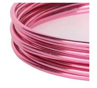 Aluminum Craft Wire Tamaños Múltiples Multicolores Del Cordón Alambre De Aluminio Que Rebordean for La Fabricación Joyería DIY(Fuchsia,2mm 5meter)