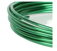 Aluminum Craft Wire Tamaños Múltiples Multicolores Del Cordón Alambre De Aluminio Que Rebordean for La Fabricación Joyería DIY(Dark Green,1.5mm 5meter)