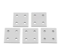 Aluminum Extrusion Profile Connector Plates 5Pcs | 4 - Hole Vertical Joining Board for 2040/6060 / 8080 Series | Heat & Oxidation Tolerant for Linear/Overlapping Connections (2040)