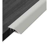 Aluminum Floor Divider Strip Thresholds Reducer,Self Adhesive Floor Transition Strip, Carpet Trim Bar for Front Door Doorways(Silver,140cm/55.1in)