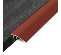 Aluminum Floor Divider Strip Thresholds Reducer,Self Adhesive Floor Transition Strip, Carpet Trim Bar for Front Door Doorways(Red,120cm/47.2in)