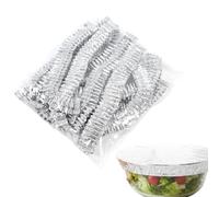 Aluminum Foil Food Covers - 60 Pcs Thickened Insulation Cover | Elastic Reusable TinFoil Bowl Lids | Oil-Resistant Stretchable Food Storage Fresh-Keeping Caps For Leftovers, Meal Prep, BBQ, Pots