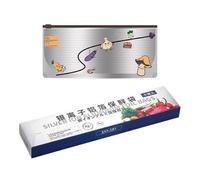 Aluminum Foil Storage Bags,Resealable Pack,Zipper Vertical Vacuum Foil Bags for Food, for Food Packaging Pantry Refrigerator Sandwich Snack Cookie Vegetable Fruit Meat Turkey