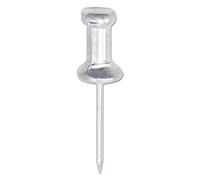 Aluminum Head Push Pins, Aluminum, Silver, 5/8, 100/Box, Sold as 1 Box