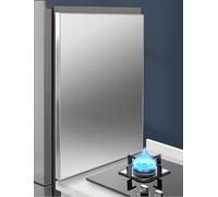 Aluminum Kitchen Heat Shield Panel, Multifunctional Protection for Gas Stoves, Ovens and Worktops(Adhesive Type,Magnetic Type)(Type 2,19.7x23.6in)