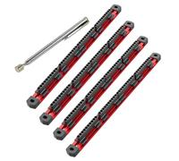 Aluminum Magnetic Hex Bit Organizer, Magnetic 1/4 Drive Bit Organizer, High Strength Magnetics Secure Grip 40 Slot, Storage Fast Access for Workshop (4 PCS)