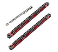 Aluminum Magnetic Hex Bit Organizer, Magnetic 1/4 Drive Bit Organizer, High Strength Magnetics Secure Grip 40 Slot, Storage Fast Access for Workshop (2 PCS)