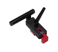 Aluminum Miter Track Stop,Workbench T-Slot T Track Flip Stop,Woodworking Chute Limiter,track Fence Sliding Connector and Stopper(T-45 Black)