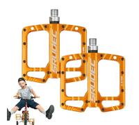 Aluminum Mountain Bike Pedals - 3 Sealed Bearing Lightweight Flat Platforms