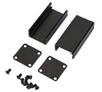 Aluminum PCB Enclosure | 25x25x50mm Heat Dissipation Box for Electronics/Instruments/DIY Projects | Sandblasted Black Shell with Mounting Grooves