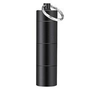 Aluminum Pill Organizer - Multi Compartment Container with Keyring | Compact Travel Daily Case, Secure Storage for Office School Outdoor Camping Hiking Cycling Running Sports Picnic BBQ