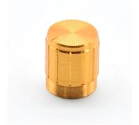 Aluminum Potentiometer Cap Inner Volume Control Rotary Switch 15x17mm Ship Black Gold Silver 6mm Holes 1Pcs(Yellow)
