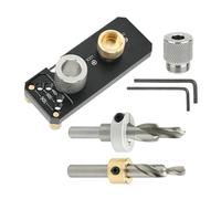 Aluminum Profile Drill Guide - Adjustable Punch Positioner with Slider, Precision Drilling Jig, Metal Extrusion Hole Locator | Straight Hole Guide Tool for Woodworking, Carpentry, DIY Workshop Project