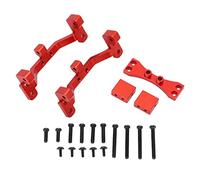 Aluminum Pull Rod Base & Servo Bracket Set | CNC Machined for MN 99S / D91 / D90 1/12 RC Cars | Lightweight 27g Upgrade Part with 16 Screws (Red)