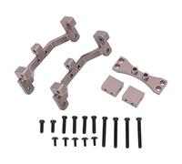 Aluminum Pull Rod Base & Servo Bracket Set | CNC Machined for MN 99S / D91 / D90 1/12 RC Cars | Lightweight 27g Upgrade Part with 16 Screws (Ti Color)