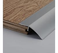 Aluminum Tile to Wood Floor Cover Edge Strips,Black Gold Silver Thresholds Reducer for Restaurant Hotel, Wide Floor Transition Strip(Gray,90cm/35.4in)