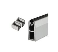 Aluminum Wardrobe Rod, Wall-Mounted Wardrobe Tube, For Wardrobes, Laundry Rooms, and Clothing Stores for Hanging Clothes(Silver,51~60cm/20.1~23.6in)