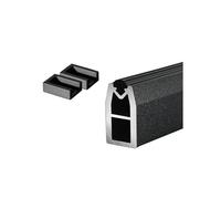 Aluminum Wardrobe Rod, Wall-Mounted Wardrobe Tube, For Wardrobes, Laundry Rooms, and Clothing Stores for Hanging Clothes(Black,61~70cm/21~27.6in)