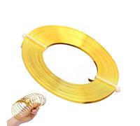 Aluminum Wire, Flexible Flat Colored Aluminum Craft Wire with Bendable Artistic Design, Jewelry Lightweight Build, for Crochet Earrings Model Building Gardening Sculptors Electricians Hobbyists
