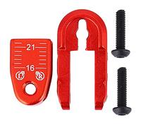 Aluminum y 24T Teeth Half Servo Stee Arm, 1/8 1/10 RC Car Model Part, Strength Anodized with Length 16 21mm, Compatible for and Other RC (Red (N10305R))