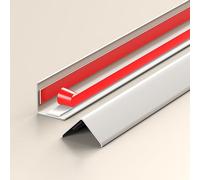 AluminumProtector Baguette - 100 cm, 3 piezas, protector de pared adhesivo, borde Ed ultra resistente, protege las paredes de abolladuras y arañazos (Sle 3, 20 x 20 mm)