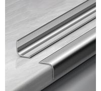 AluminumTrim 100 cm - 3 piezas de ángulo baguette para protección de pared, gris de 12 mm, y protector de pared Ele, resistente a los golpes, perfecto para renovación del hogar