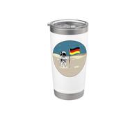 Alunizaje Alemán Astronauta Alemán Luna Vaso térmico de acero inoxidable de doble pared