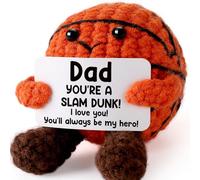 ALUNME Balón de baloncesto de felpa hecho a mano, regalo de cumpleaños único para papá de hija, hijo o esposa, regalo pensado para el día del padre para papá, idea de regalo para papá nuevo, relleno