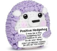 ALUNME Mini decoración de animales de erizo de ganchillo, divertido regalo para hermana para rellenar cestas de Pascua, hermanas del alma, día de la madre, cumpleaños, graduación, ideas de regalo de