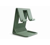 Alupedia FlexiDock Pro - Soporte para tablet con estante, altura ajustable para iPad y smartphone, hecho de plástico resistente, soporte ergonómico de mesa para oficina, cocina y oficina en casa