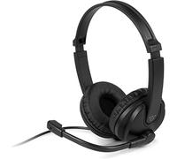 Aluratek Auricular estéreo USB con Cable con micrófono con cancelación de Ruido y Controles en línea, para Aprendizaje a Distancia, Zoom, Equipos MS, videoconferencias, Skype, Juegos, reproducción de