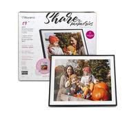 Aluratek Marco de Fotos Digital con Pantalla táctil WiFi de 19 Pulgadas con rotación automática, Memoria integrada de 64 GB, Montaje en Pared (AWS19F), Color Negro