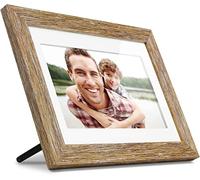Aluratek Marco de Fotos Digital de Madera Envejecida de 10 Pulgadas con presentación de Diapositivas automática, 1024 x 600 (ADPFD10F), Borde de Madera de 10 Pulgadas, 10 Pulgadas, sin WiFi