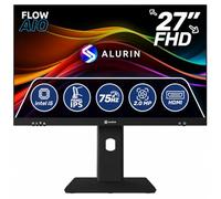 Alurin Flow PC All in One, Intel Core i5-12400, 16GB RAM DDR4, 1TB SSD, 27” Full HD IPS 75Hz, Altura Regulable, USB-C, HDMI, Diseño Todo en uno para Trabajo y Entretenimiento